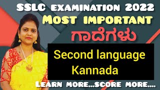 10th standard exam2022 second language Kannada important ಗಾದೆಗಳು Gadegalu Thejaswini Pushkar [upl. by Orazal500]