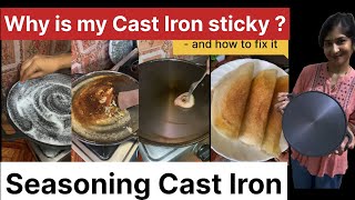 New Cast Iron seasoning  Tips amp tricks  How to season cast iron tawa castiron seasoning [upl. by Trebo]