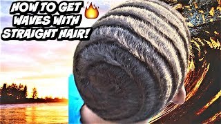 HOW TO GET 360 WAVES WITH STRAIGHT FINE OR CAUCASIAN HAIR [upl. by Verla]