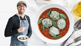 Italian Gnudi Recipe  Ricotta And Spinach Dough Balls [upl. by Circosta]