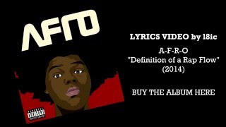 AFRO  Definition of a Rap Flow LYRICS [upl. by Collyer]