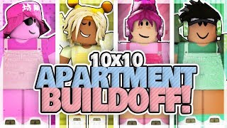 10X10 APARTMENT BUILD OFF WITH FRIENDS  Bloxburg [upl. by Ahsataj]