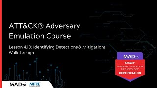 410 Identifying Detections amp Mitigations Walkthrough  MAD20 Adversary Emulation Methodology Course [upl. by Lattie]