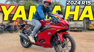 All New 2024 Yamaha R15 V4 Ride Review  Is it Better Than Before [upl. by Ettenauq536]