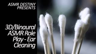 ASMR Ear Cleaning Session 1 reupload  Role Play 3D binaural eartoear soft spoken [upl. by Irollam]