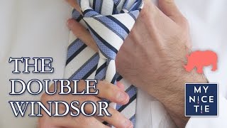 How to Tie a Tie The BEST Video to Tie a Double Windsor Knot slowbeginner [upl. by Borer]