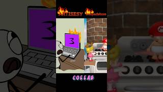 Oven fire by TroopaDeluxe or laptop fire by ARTISESY 😂shorts [upl. by Goldie750]