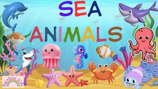 Sea Animals for kids  Aquatic Animals Names and videos English Vocabulary [upl. by Aehtna]