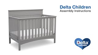 Delta Children Fancy 4in1 Crib Assembly Video [upl. by Eirallih]