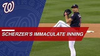 Scherzer hurls immaculate 6th inning vs Rays in DC [upl. by Leoy]