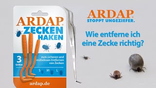 ARDAP  Zecken richtig entfernen [upl. by Fauver]