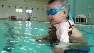 16 month baby swimming [upl. by Warfourd]