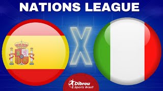 ESPANHA X ITÁLIA AO VIVO  NATIONS LEAGUE  SEMIFINAL  NARRAÇÃO [upl. by Cynth501]