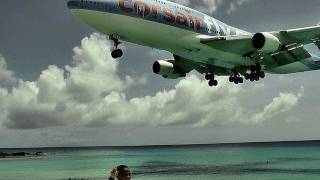 Corsairfly  Boeing 747400 landing at St Maarten [upl. by Engracia]