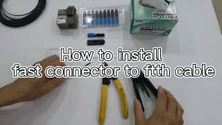 How to install fast connector to ftth cable ftth fastconnector connector fiber [upl. by Russel]