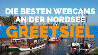 Erlebe die romantische Hafenkulisse von KrummhörnGreetsiel in Echtzeit – 247 LiveStream Nordsee [upl. by Suoivatram646]