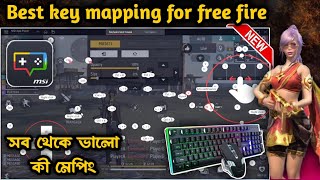 Best Keymapping for free fire PC 🎯  msi app player 5 Easy Custom HUD For New Emulator Players 🔥 [upl. by Eyahc]