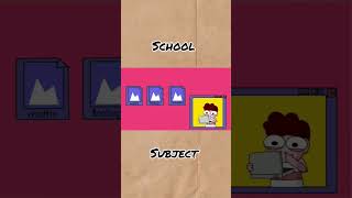 School subject  funny animation  Ft NOT YOUR TYPE shorts short youtubeshorts funny [upl. by Ayikin]