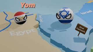 YOM KIPPUR WAR 1973 Sinai Front  Countryball Animation 3D [upl. by Krasner]