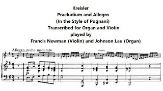 Kreisler  Allegro from Praeludium and Allegro Organ and Violin [upl. by Sokil]