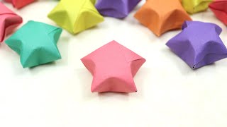 How to Make Lucky Paper Stars  Origami Lucky Star Tutorial [upl. by Ailbert]