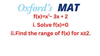 Oxfords Mathematics Admissions Test  How to Solve [upl. by Tiat807]