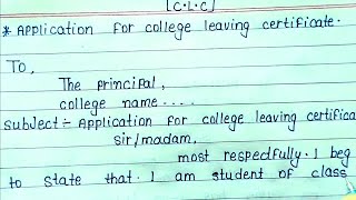 application for clc  clc ke liye application kaise likhe  clc ke liye application in English [upl. by Donelu]