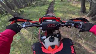 Tight Single Track 2024 KTM 150 XCW [upl. by Jammal660]