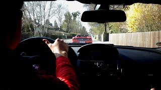 INSANELY LOUD Ferrari 360 chased in our BMW M6 V10 [upl. by Attevad]