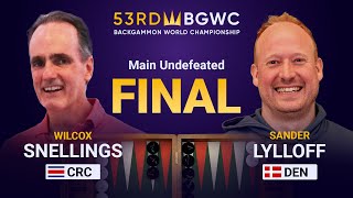 53rd Backgammon World Championship  Main Undefeated Final  Stream 1 [upl. by Anor610]