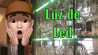 Como fazer Cristaleira com led no vidro [upl. by Lankton518]