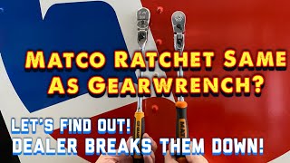 Matco Tools Is it the same ratchet just rebranded Gearwrench VS Matco let’s tear them apart [upl. by Acinemod]