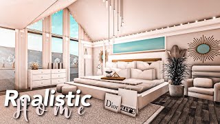 Realistic Home Bloxburg Speedbuild Easy [upl. by Hadeehuat]