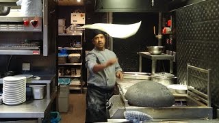 Indian Roomali Roti and Tandoori Naan Bread Master Chef at Dishoom Restaurant Kings Cross London [upl. by Norrahs]