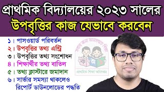 প্রাথমিক বিদ্যালয়ের শিক্ষার্থীদের ২০২৩ সালের উপবৃত্তির তথ্য এন্ট্রি  Primary Upobritti 2023  pesp [upl. by Nnaillek228]