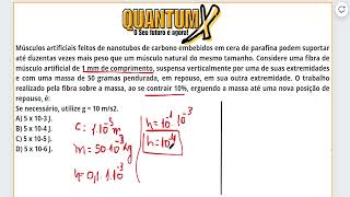 UNICAMP 2016  Músculos artificiais feitos de nanotubos de carbono Questões de Física  Quantum X [upl. by Remled]