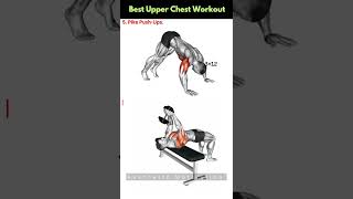 8 Best Upper Chest Workout  workout chestworkout fitness [upl. by Idrahs]