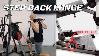 Stepback Lunge Reverse Lunge on the Bowflex  XCEED XTREME L2 Legs Quads Glutes [upl. by Paza]