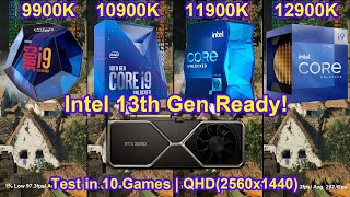 Intel 13th Gen Ready 9900K vs 10900K vs 11900K vs 12900K  RTX 3080 10GB  Test in 10 Games  FHD [upl. by Ailisec719]