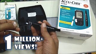 How to use Accu Chek Active Blood Glucose Monitoring system  Accu Chek Demonstration [upl. by Nnaeus]