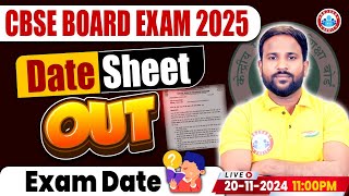 CBSE Date Sheet 2025  CBSE Latest News  Class 10 and 12 Date Sheet 2025  CBSE Full Details By RWA [upl. by Edin895]