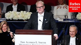 FULL REMARKS Jim Gaffigan Shows No Mercy To Democrats Or Republicans At 2024 Al Smith Dinner [upl. by Eilraep]