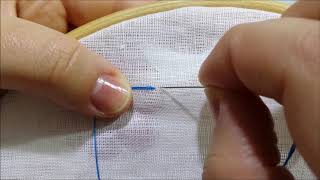 Punto Erba  Tutorial ricamo a mano [upl. by Lehrer]