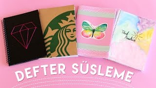 Defter Süsleme  4 Kendin Yap  DIY Fikir  Okula Dönüş [upl. by Maddis639]