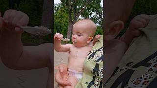 🍦Funny Baby Shorts Bochacho the baby eats ice cream for the first time babyeat funnybabyvideo [upl. by Onileva58]