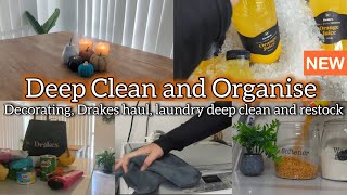 Deep Clean and Organise  decorating laundry grocery haul [upl. by Cioban]