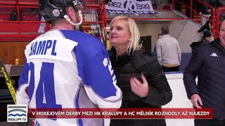 Kralupy TV V hokejovém derby mezi HK Kralupy a HC Junior Mělník rozhodly až nájezdy 25 11 2021 [upl. by Atronna]