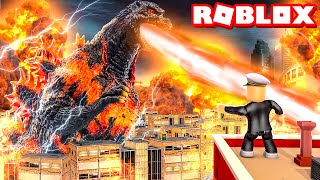 BURNING GODZILLA DESTROYS THE WORLD IN ROBLOX [upl. by Markson]