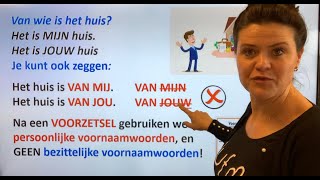 NT2 👉🏠 van mij van jou Jouw Hun Hen Persoonlijke voornaamwoorden learndutch dutchgrammar [upl. by Dunton]