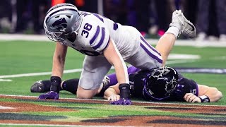 KState defense punishing hits on Max Duggan Big 12 Championship game [upl. by Imac]